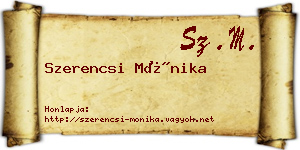Szerencsi Mónika névjegykártya
